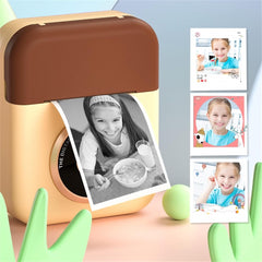 Kids Instant Printing Camera Mini Digital Camera with HD Video Recording Dual Lens Thermal Photo Paper Birthday Gift Boys Girls