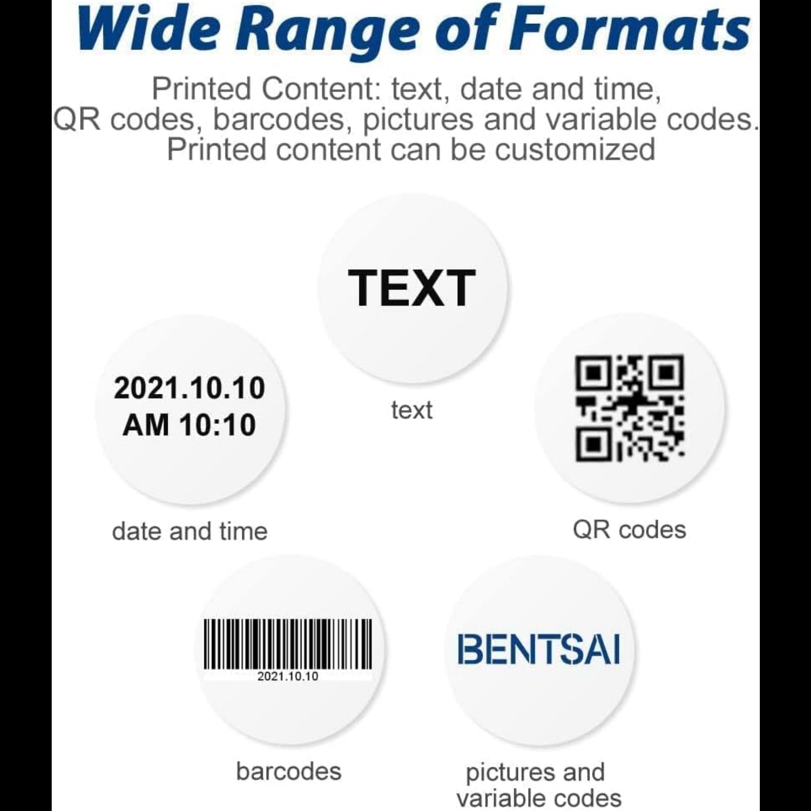 BENTSAI B85 Wide Format Handheld Inkjet Printer Industrial Inkjet Printer with 4 Inches Print Height for Large Format Batch Coding Variable Data Printing on Any Surfaces