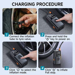 2025 New Automotive Emergency Kit - Air pump, ignition starter and multi-function mobile power supply with vacuum pump