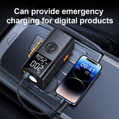 2025 New Automotive Emergency Kit - Air pump, ignition starter and multi-function mobile power supply with vacuum pump