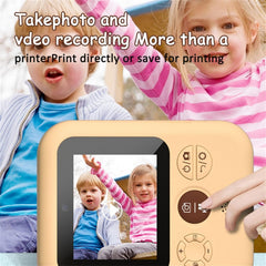 Kids Instant Printing Camera Mini Digital Camera with HD Video Recording Dual Lens Thermal Photo Paper Birthday Gift Boys Girls