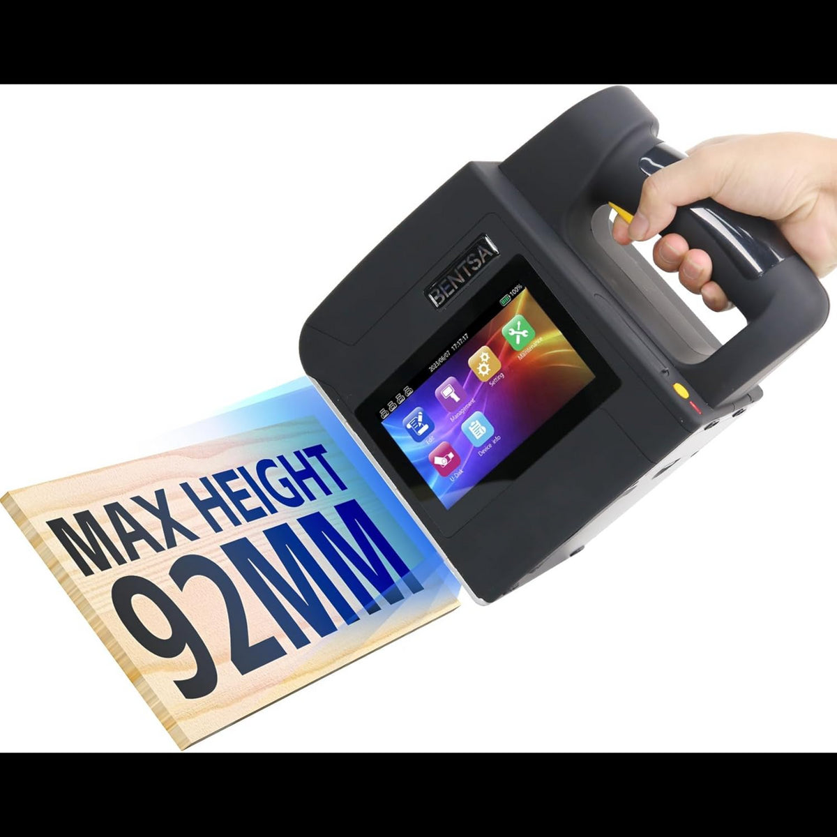 BENTSAI B85 Wide Format Handheld Inkjet Printer Industrial Inkjet Printer with 4 Inches Print Height for Large Format Batch Coding Variable Data Printing on Any Surfaces