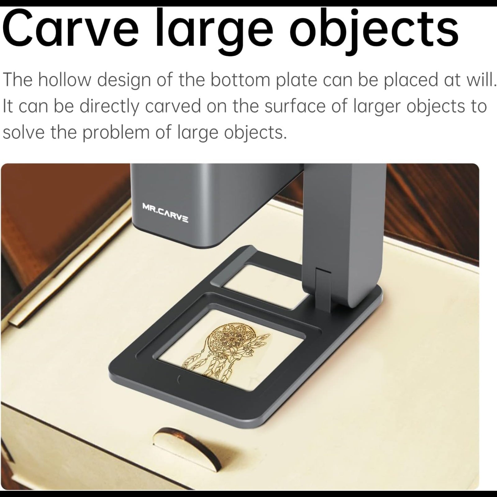 MR.Carve C1 Engraver 5W Blue Light Cutting and Carving Machine with Auto Focus 0.05 Accuracy 80x80mm Engraving Area Built-in Gyroscope Rotatable Head Suitable for Paper Wood Leather