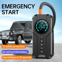 150PSI 10000mah Portable Car Jump Starter with Air Compressor